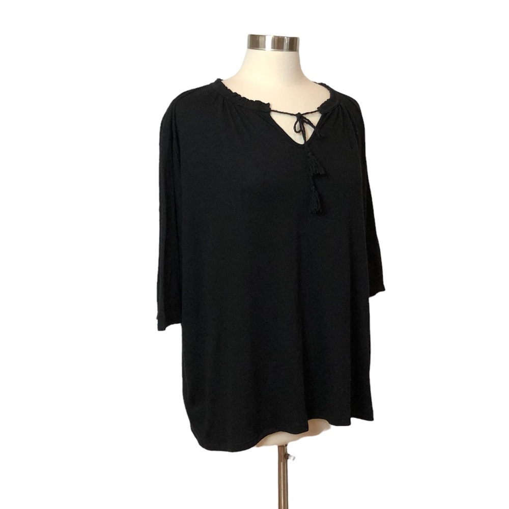 Old Navy Black Tassel Tie Top - Picture 5 of 14